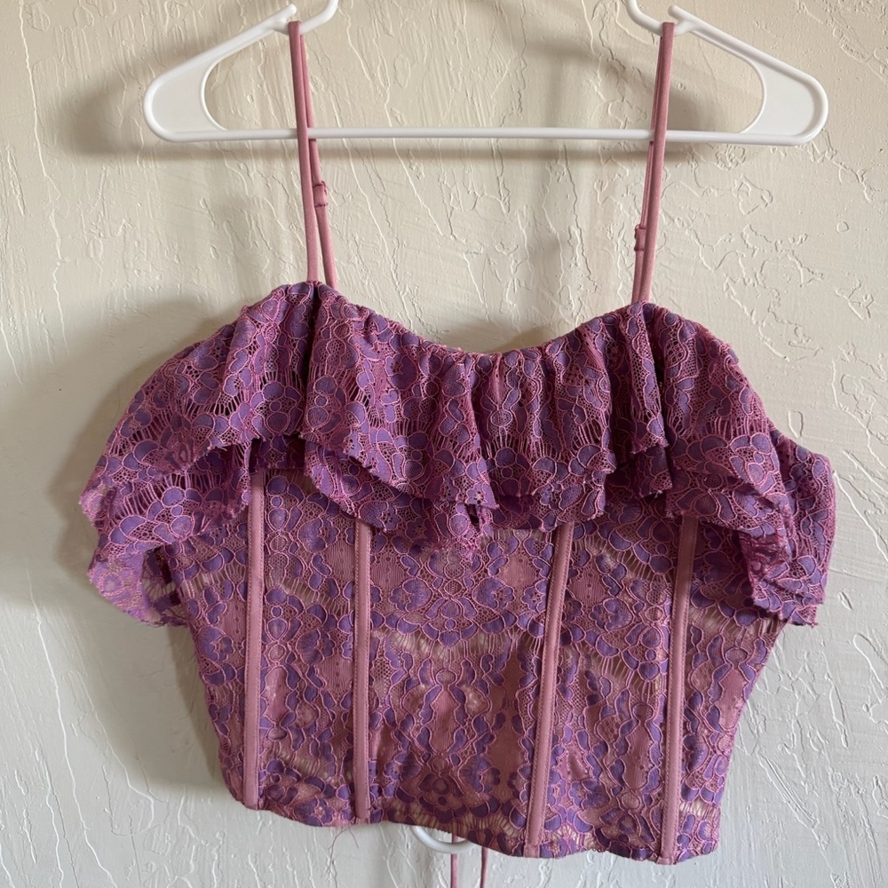 Easel Lilac Corset Top